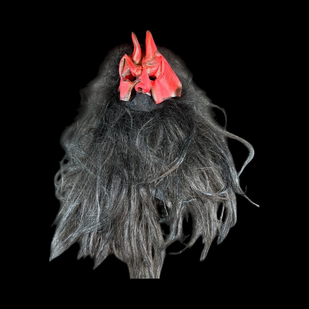 Vintage The Paper Magic Group 1996 Halloween Rubber Mask Red Demon Devil Satan